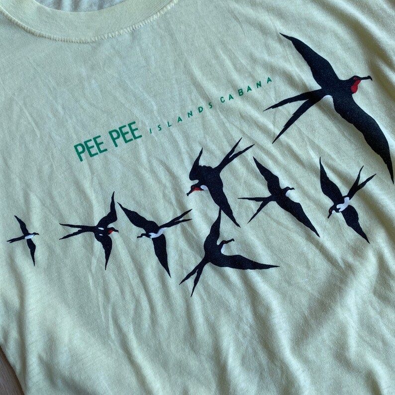 Vintage 90S Pee Pee Island Tourist T Shirt