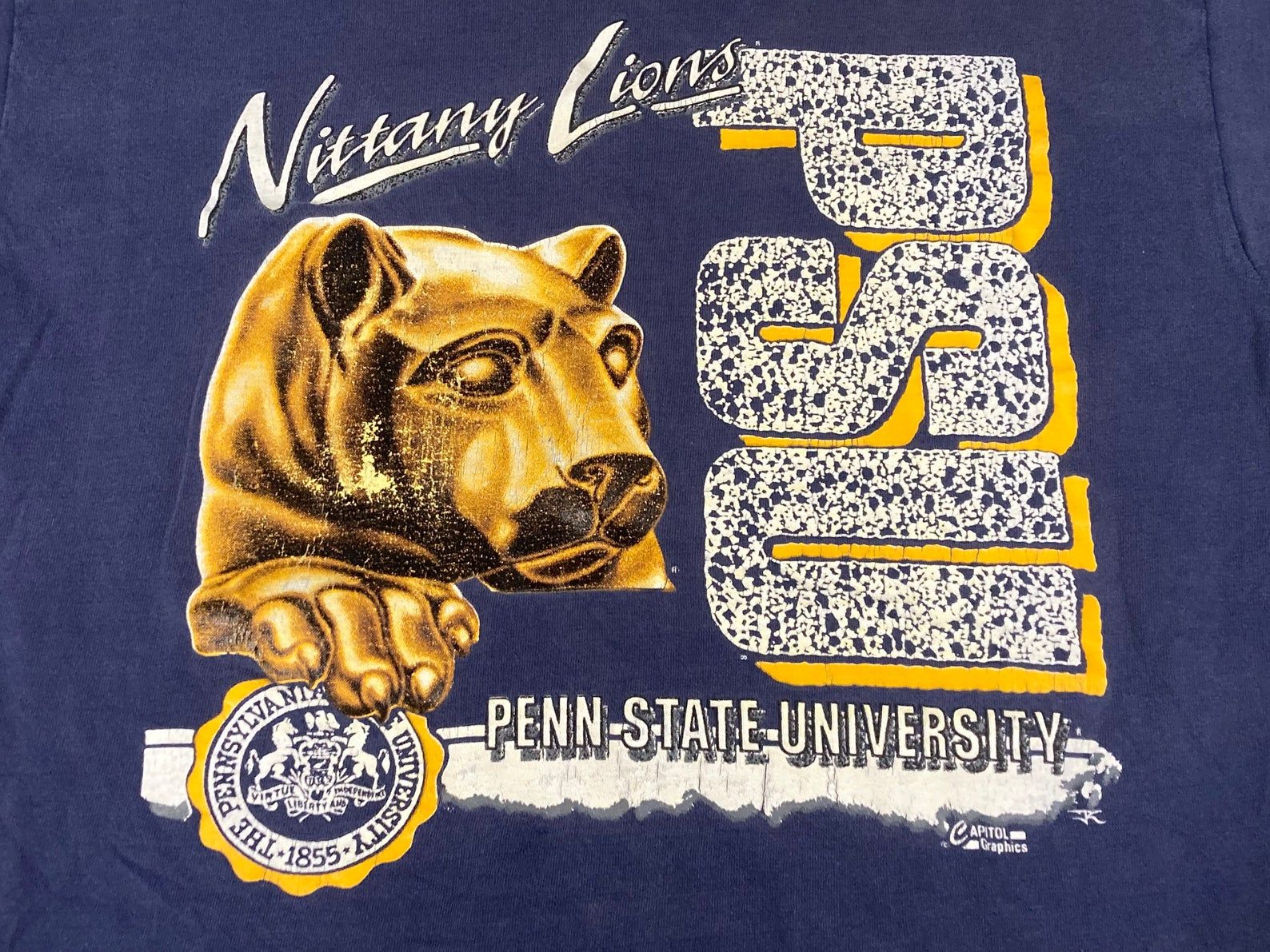 Vintage 90S Penn State Nittany Lions Shirt - Sz M - Single Stitch Psu Tee