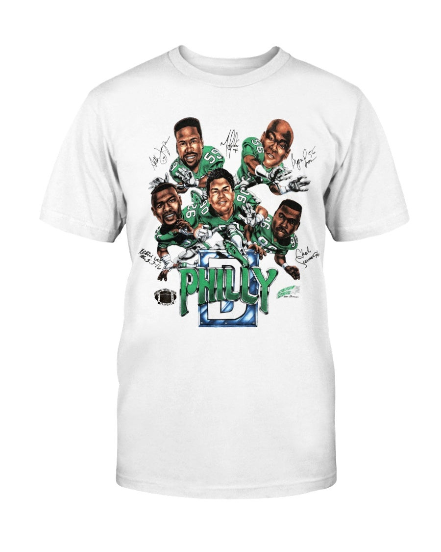 Vintage 90's Philadelphia Eagles Gang Green Caricature Shirt