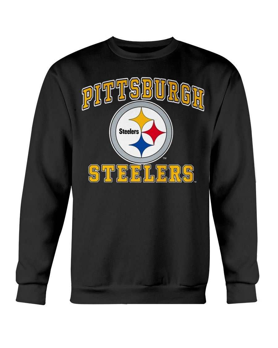 Vintage 90S Pittsburg Steelers 1995 Big Print Black Sweatshirt 211124
