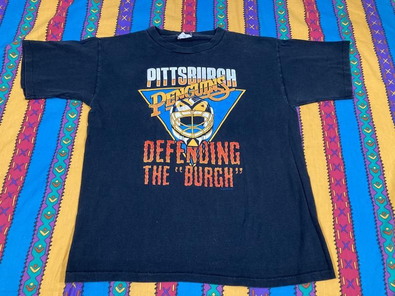 Vintage 90s Pittsburgh Penguins Defending The Burgh Shirt