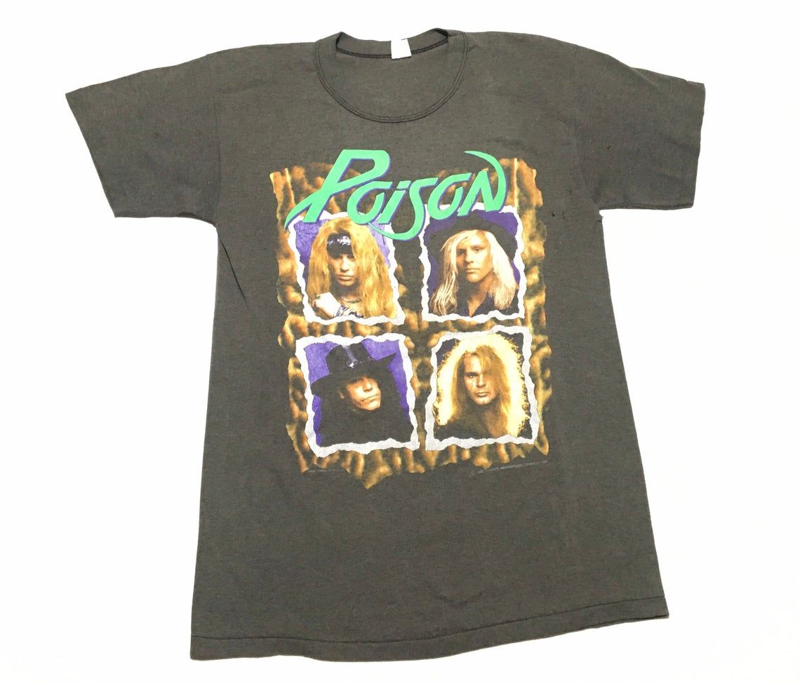Vintage 90s Poison Flesh & Blood Tour shirt