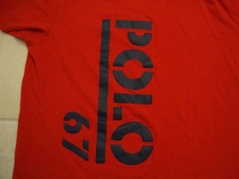 Vintage 90S Polo By Ralph Lauren Apparel 67 Red T Shirt