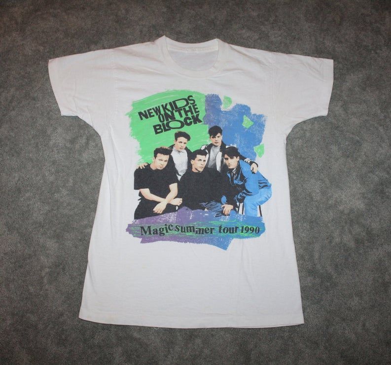 Vintage 90s Pop Music Clothing Nkotb New Kids on the Block Boy Band Shirt