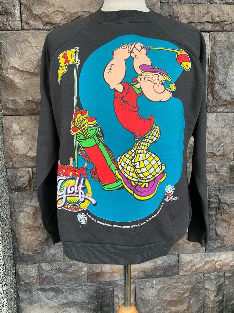 Vintage 90s Popflyin 360 SlumDunk Popeye Shirt