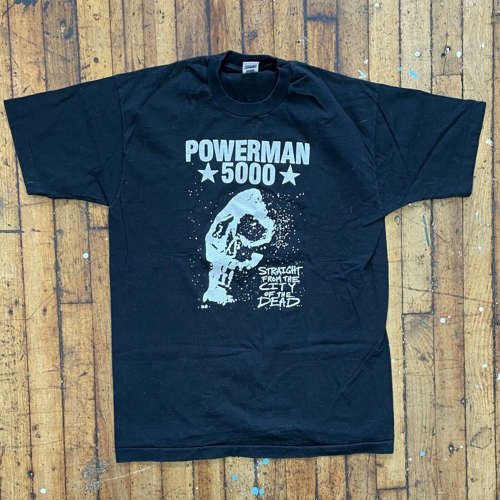 Vintage 90S Powerman 5000 Straight From The City Of The Dead Black Large Shirt vintage 90s powerman 5000 straight from the city of the dead black large shirt 4ov1m