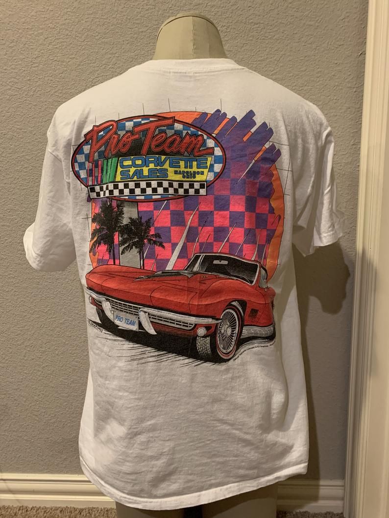 Vintage 90??S Pro Team Corvette Sales Napoleon Ohio Hot Rod Shirt