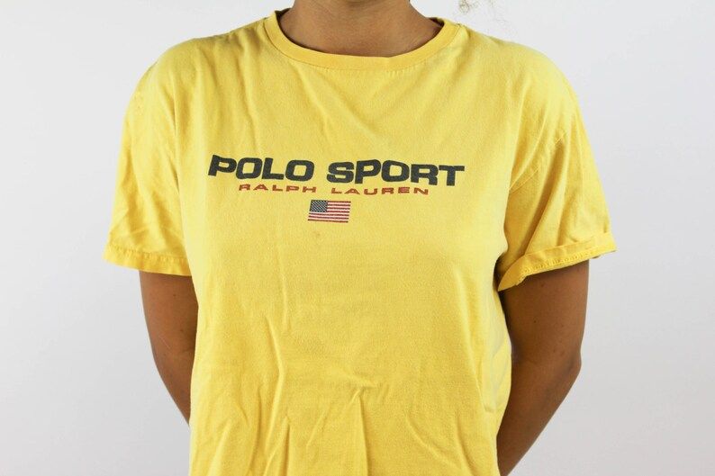 Vintage 90S Ralph Lauren Polo Sport T Shirt 90S Yellow Polo Sport Tee Small vintage 90s ralph lauren polo sport t shirt 90s yellow polo sport tee small oyr9l