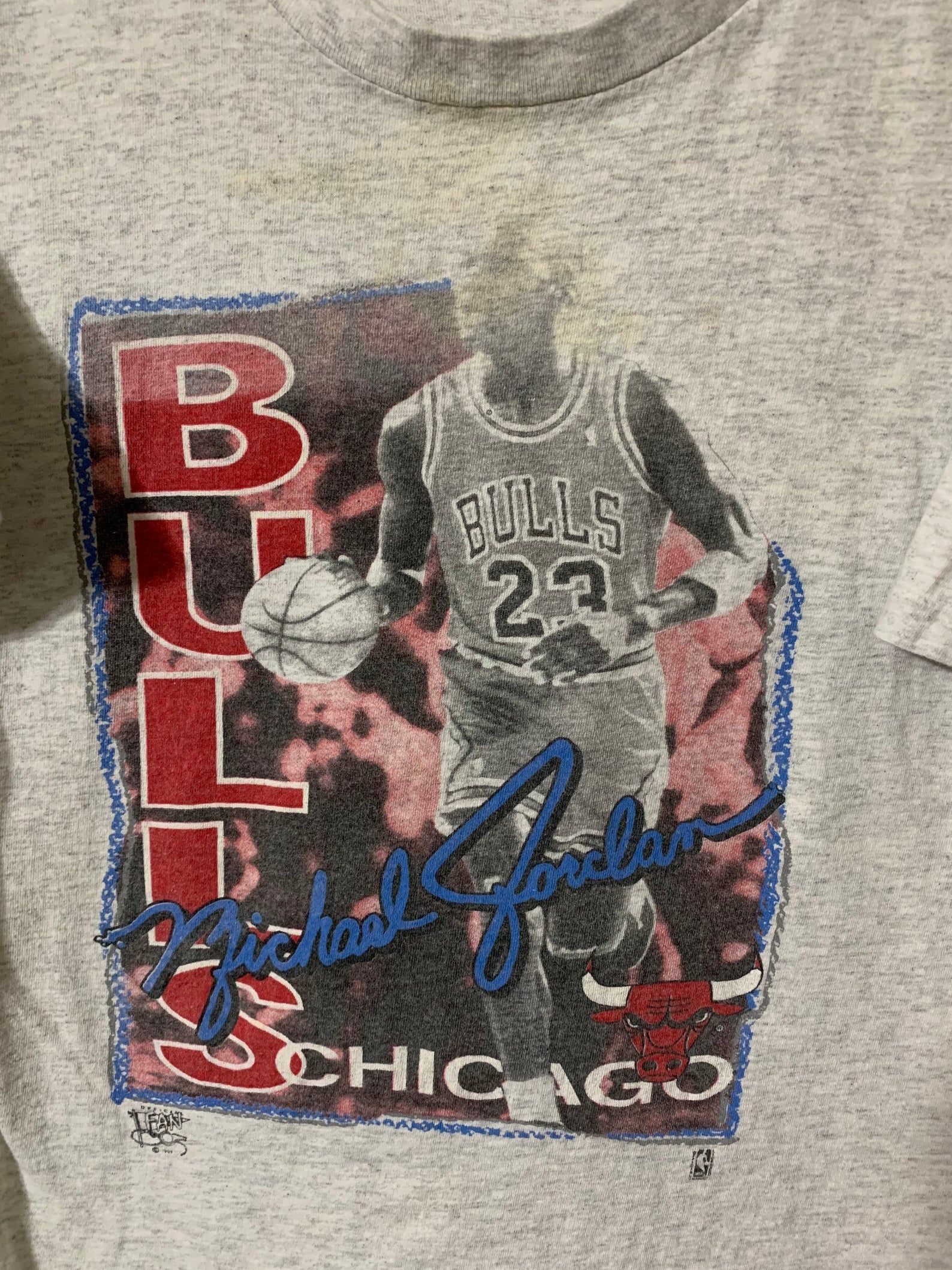 Vintage 90S Rare Michael Jordan 1991 Chicago Bulls T-Shirt L