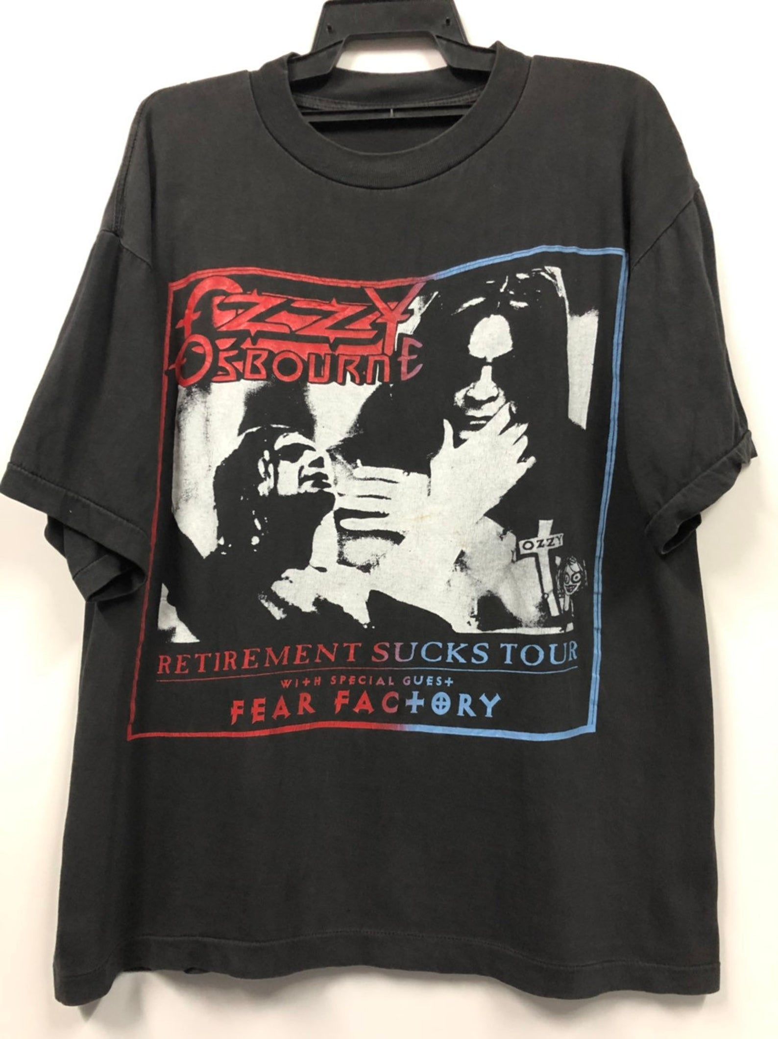 Vintage 90S Rare Ozzy Osbourne Retiret Sucks Tour With Special Guest R Factory Shirt