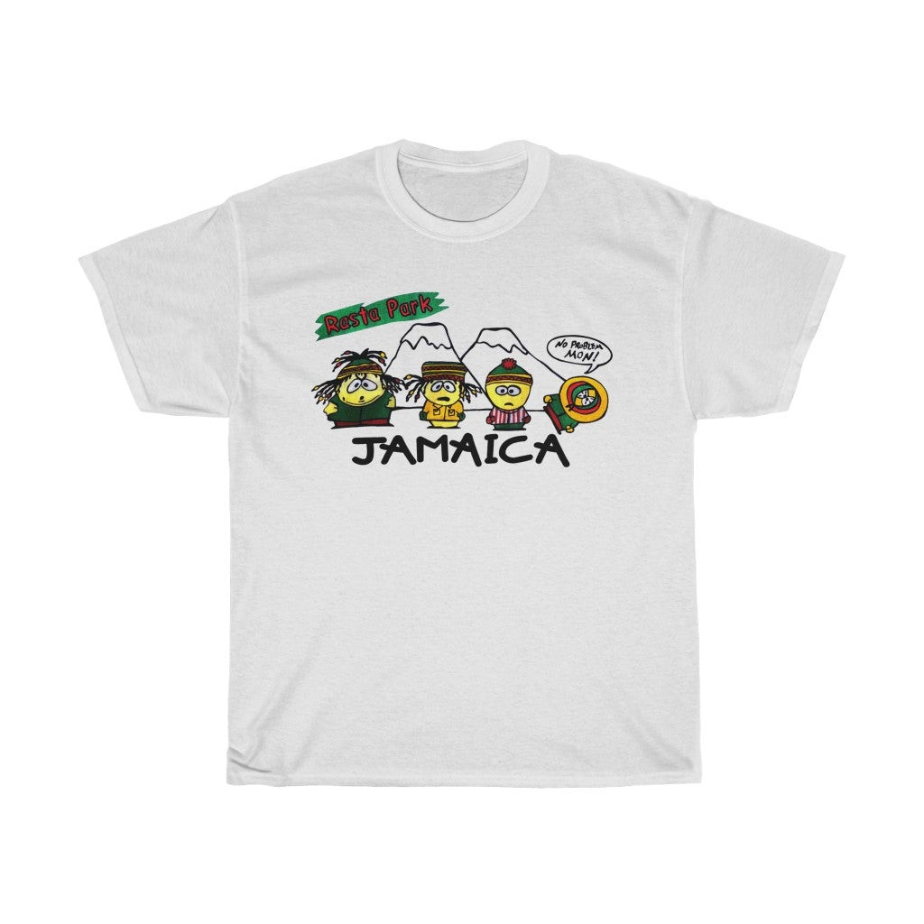 Vintage 90S Rasta Park Jamaica South Park Weed Raggae Music Tourist Vacation Unisex Heavy Cotton Tee 211023
