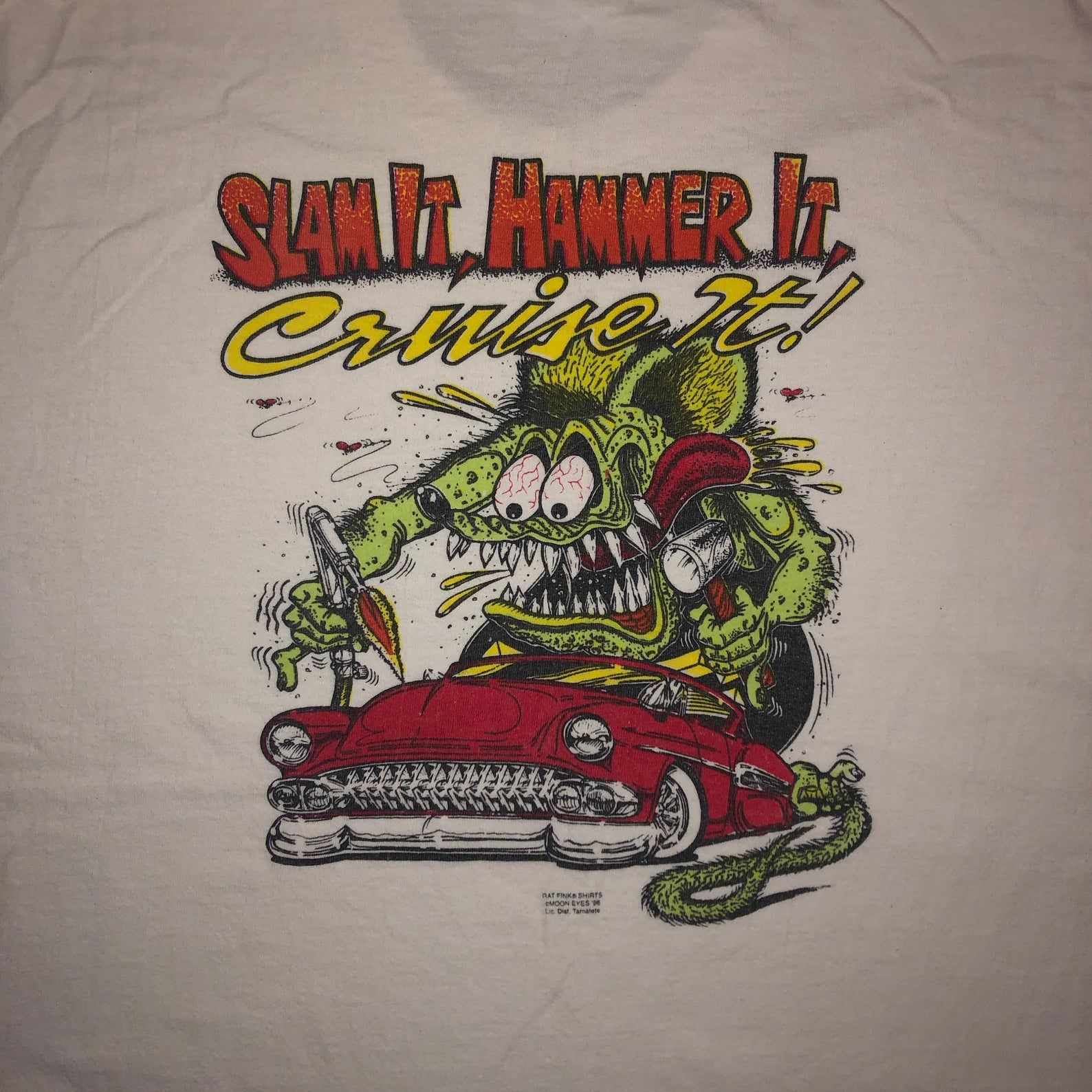 Vintage 90S Rat Fink T Shirt Ed Roth 1990S Hot Rod Muscle Car