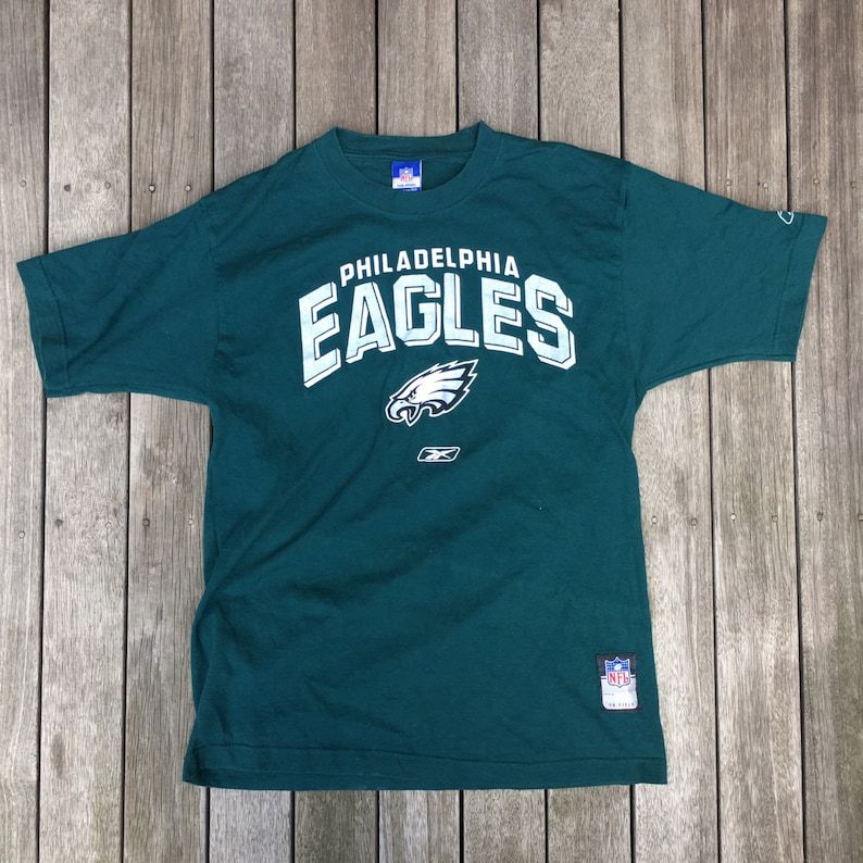 Vintage 90S Reebok Nfl Philadelphia Eagles Team Gear Retro Anerican Football Sportswear T Shirt Streetwear Philly Eagles Reebok Sports Nfl