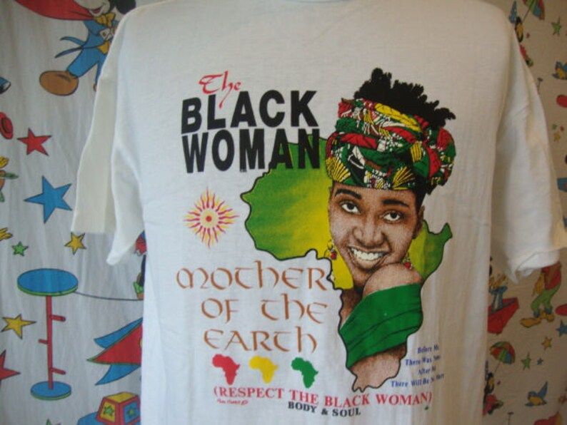 Vintage 90S Respect The Black Woman Mother Of The Earth African American Rap Hip Hop Concert Tour New Deadstock T Shirt
