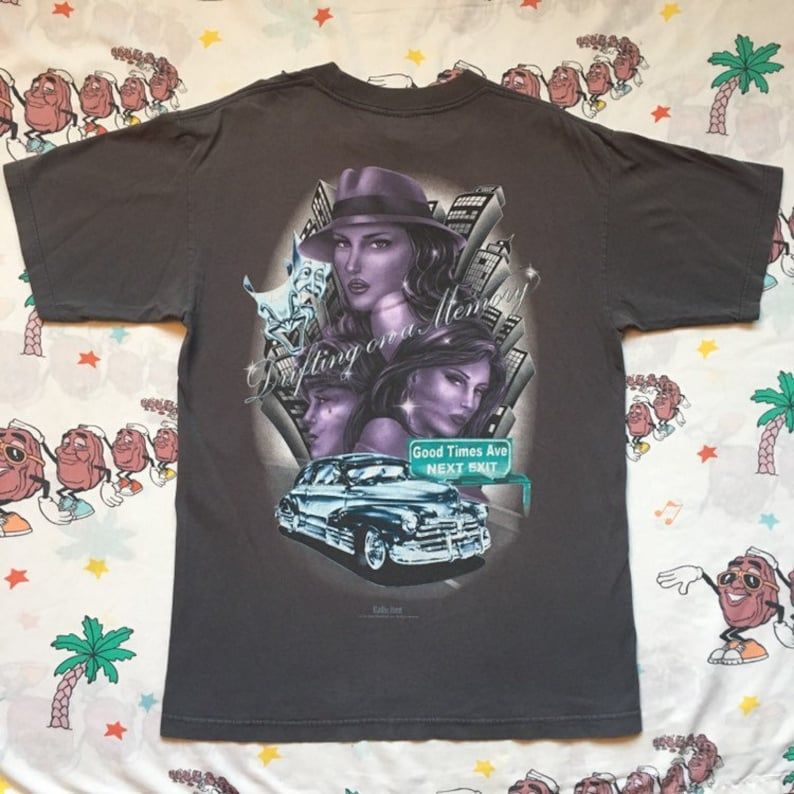 Vintage 90S Rollin Hard Drifting On A Memory T Shirt Arge 1997 Murina Homies