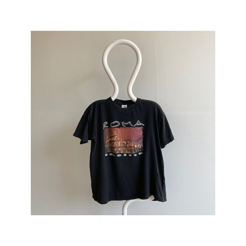 Vintage 90S Roma Colosseo Italian Tourist T Shirt Rome Coliseum Medium Not Xxl Like Tag Says