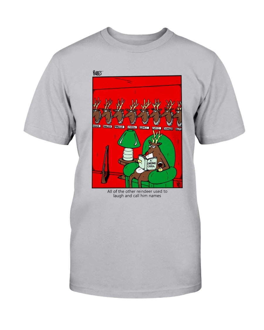Vintage 90S Rudolf All The Other Reindeer Used To Laugh And Call Him Names Christmas Rubes T Shirt 211218