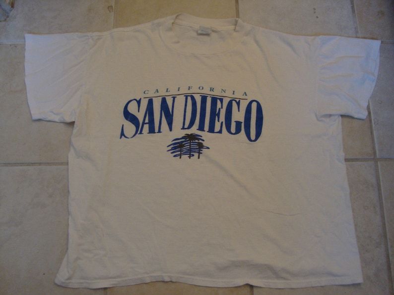Vintage 90S San Diego California Tourist Souvenir White T Shirt