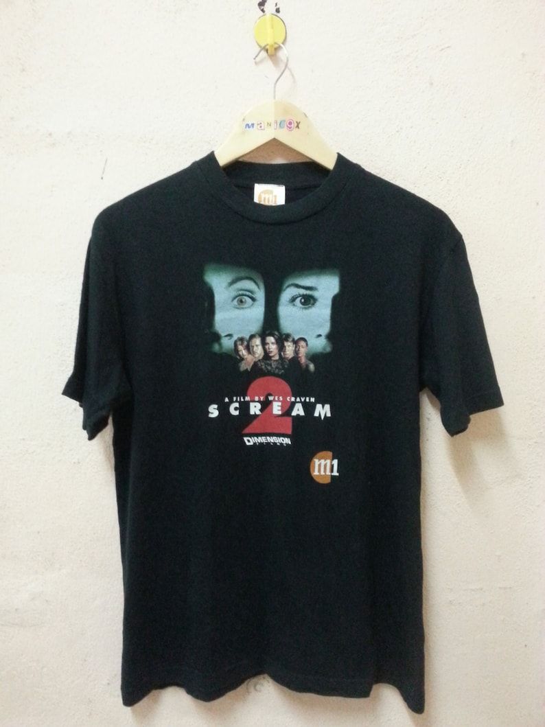 Vintage 90S Scream 2 Movie Film Promo Tshirtamerican Slasher Film