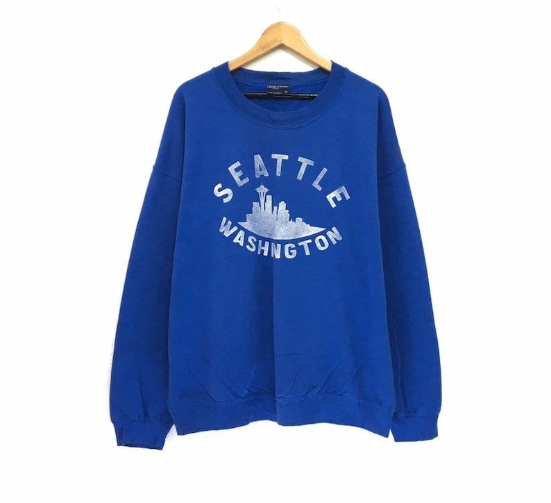 Vintage 90S Seattle Washington Crewneck Sweatshirt
