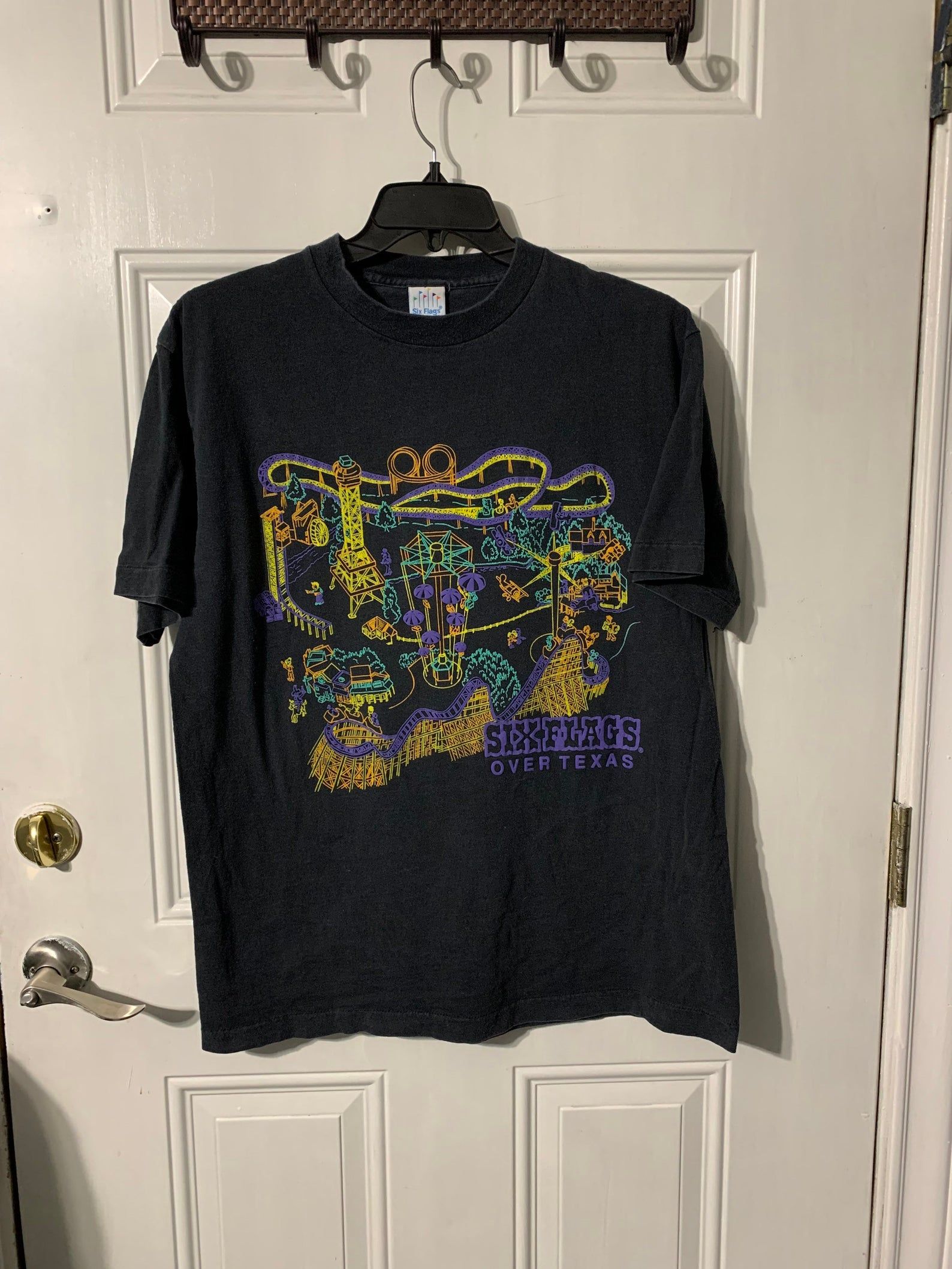Vintage 90S Six Flags Over Texas T-Shirt L