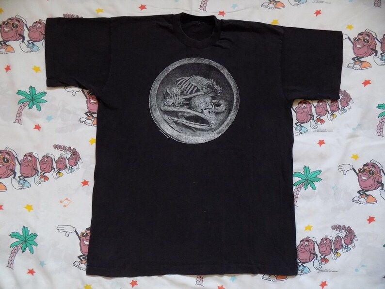 Vintage 90S Skeletal Remains T Shirt 1994 Morbid Goth Ga Koski