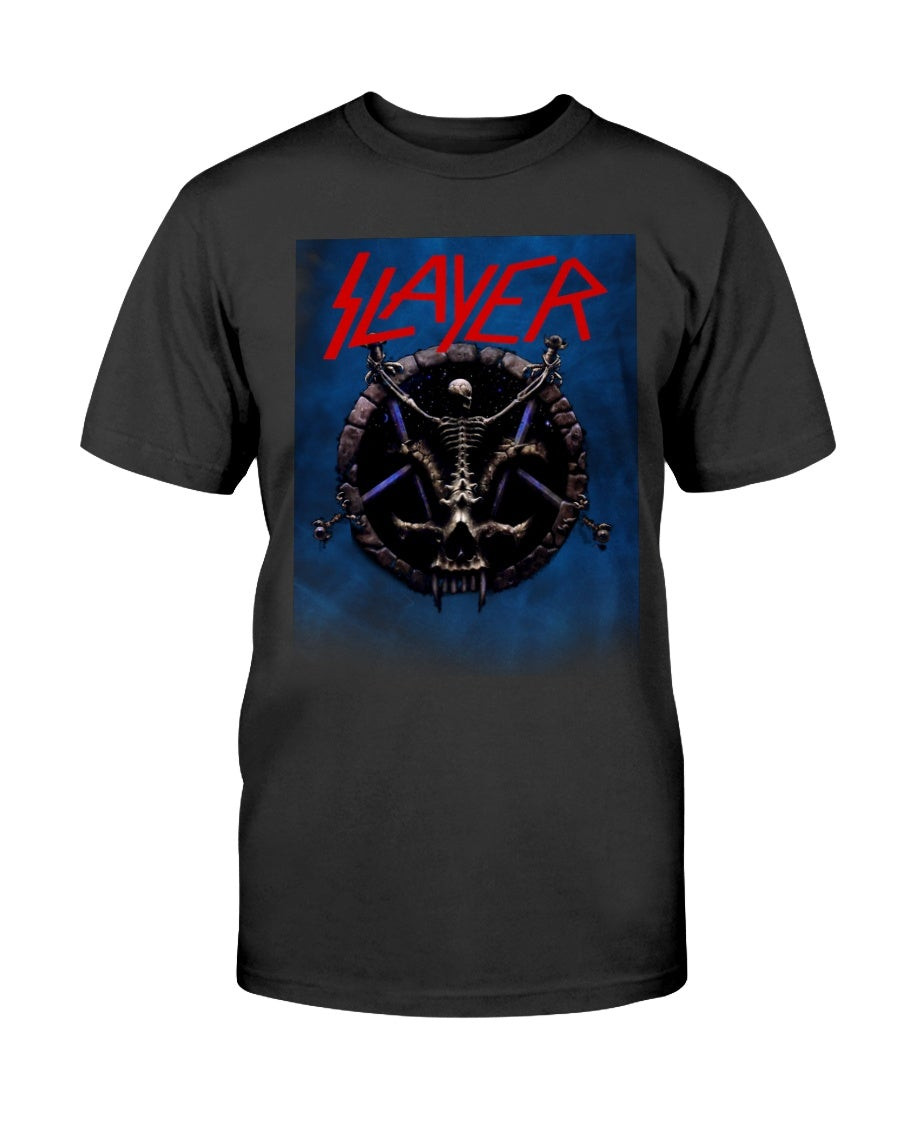 Vintage 90S Slayer Skeleton Pentagram T Shirt 081921 vintage 90s slayer skeleton pentagram t shirt 081921 owpnd