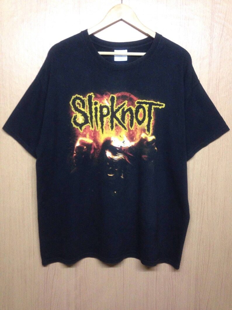 Vintage 90S Slipknot Shirt Heavy Metalglam Rockalternative Rock Band Tees X Large