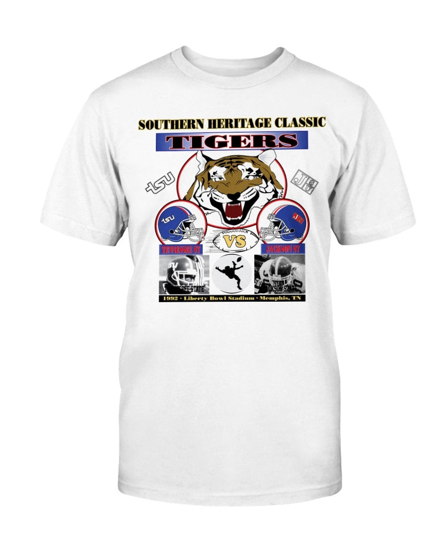Vintage 90S Southern Hermitage Classic Tennessee State Vs Jacksonville State Tigers Football College T Shirt 210913