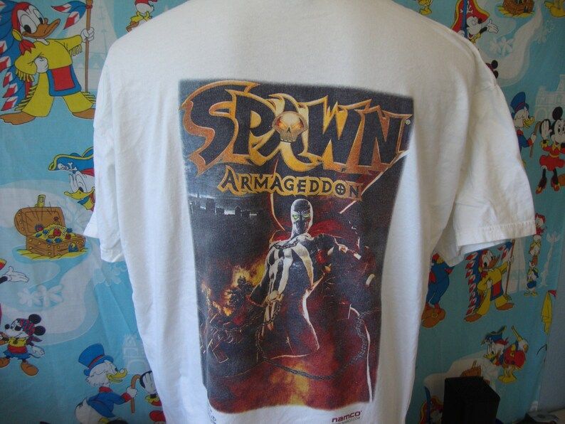 Vintage 90S Spawn Armageddon Video Game Namco Comic Book T Shirt