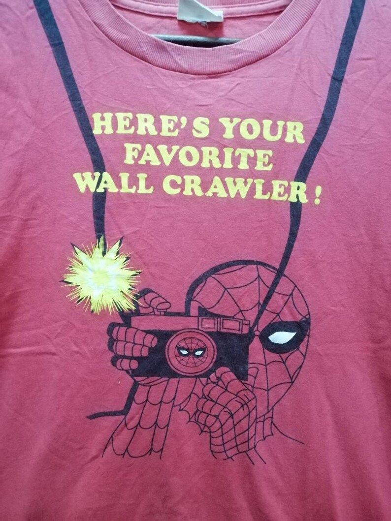 Vintage 90S Spiderman Big Print Design Sportswear Streetwear Tshirt