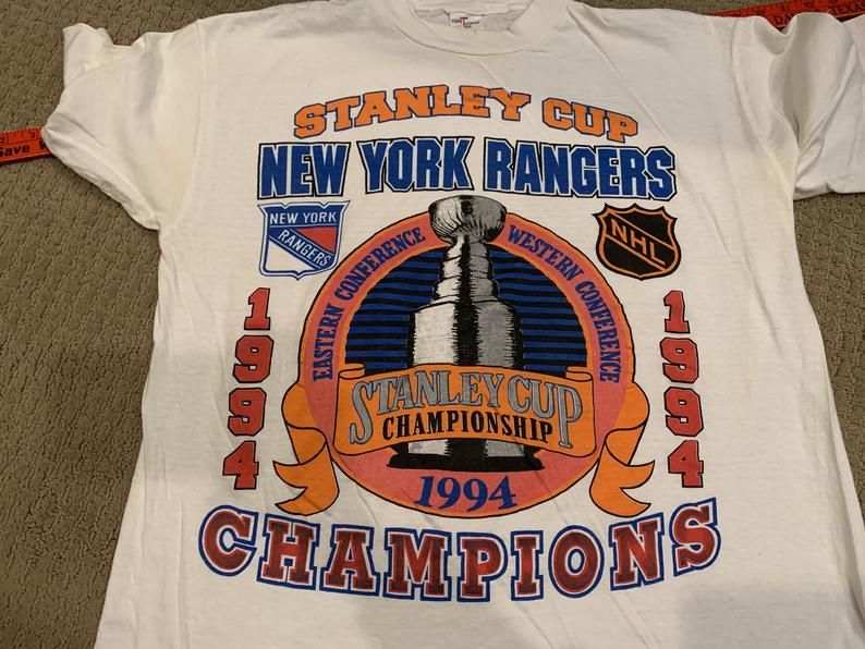 Vintage 90'S Stanley Cup New York Rangers Champions 94 Nhl Hockey Shirt