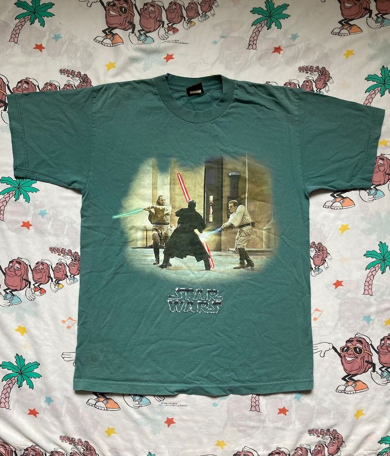 Vintage 90S Star Wars Episode I Phantom Menace T Shirt Arge 1999 Lucasfilm