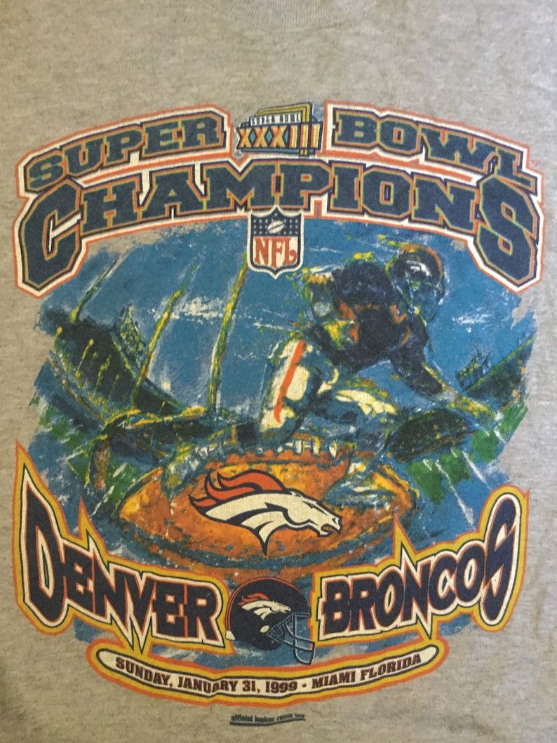 Vintage 90S Starter Nfl Super Bowl Xxxiii Champions Denver Broncos Pullover Sweatshirt American Football
