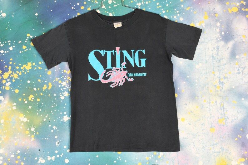 Super Rare Vintage 90S Sting Fatal Encounter Wcw Legend 50Poly50 Good Conditions Hypebeast T Shirt 062921