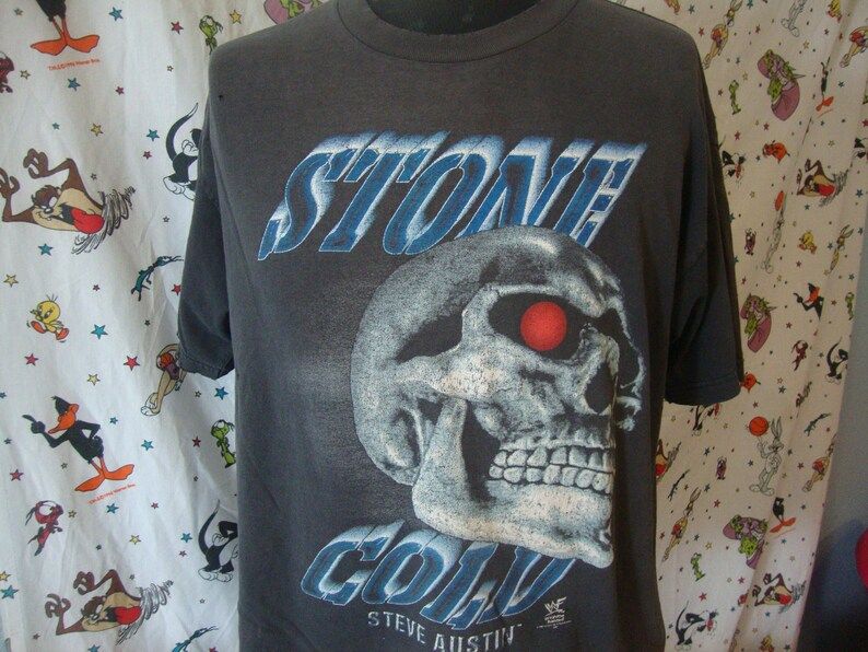 Vintage 90S Stone Cold Steve Austin Wwf Wrestling Professional Ass Kicker T Shirt