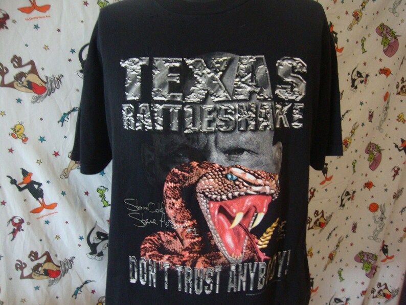 Vintage 90S Stone Cold Steve Austin Wwf Wrestling Texas Rattlesnake T Shirt