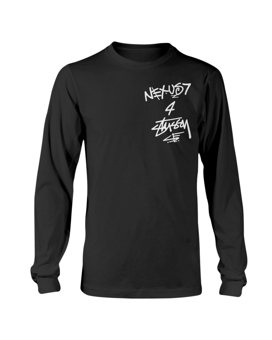 Vintage 90S Stussy X Nexus 7 Made In Usa Skateboard Powell Peralta Long Sleeve T Shirt 211209