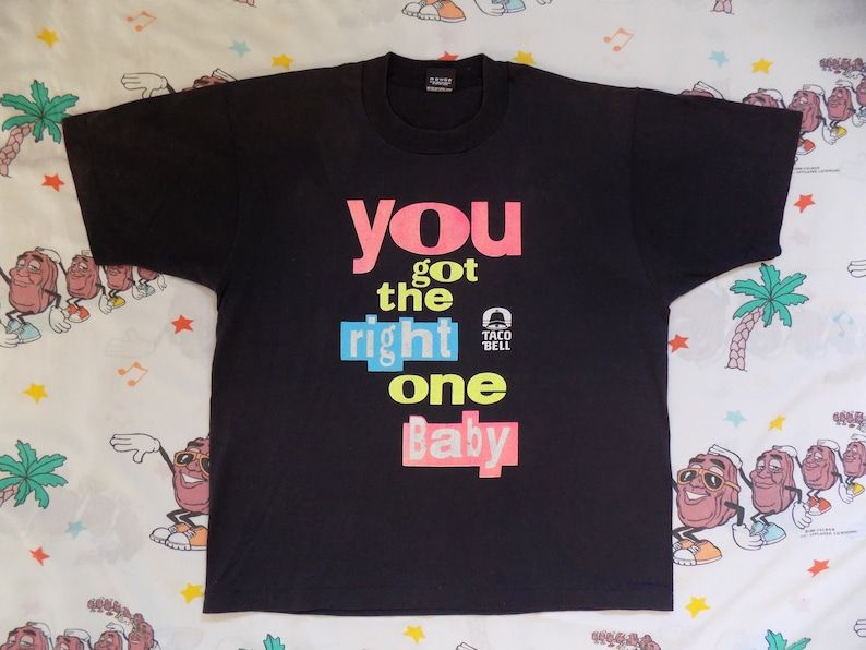 Vintage 90S Taco Bell T Shirt Edium Early 90S Diet Pepsi Fast Food Promo