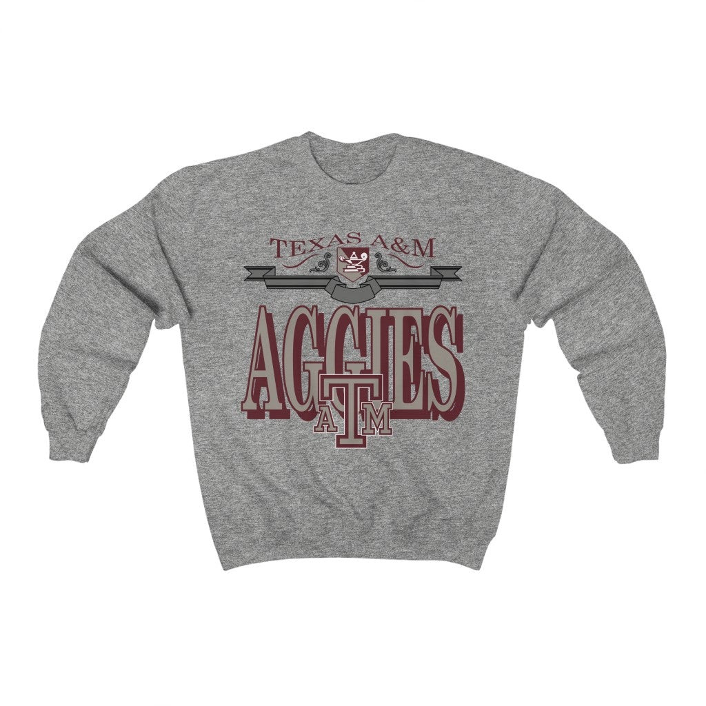 Vintage 90S Texas Am Aggies Graphic Sweatshirt 211221