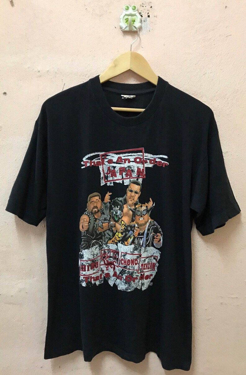 Vintage 90S Thats An Order Hiro Muta Chono Tenzan New Japan Pro Wrestling Tshirt Nwo