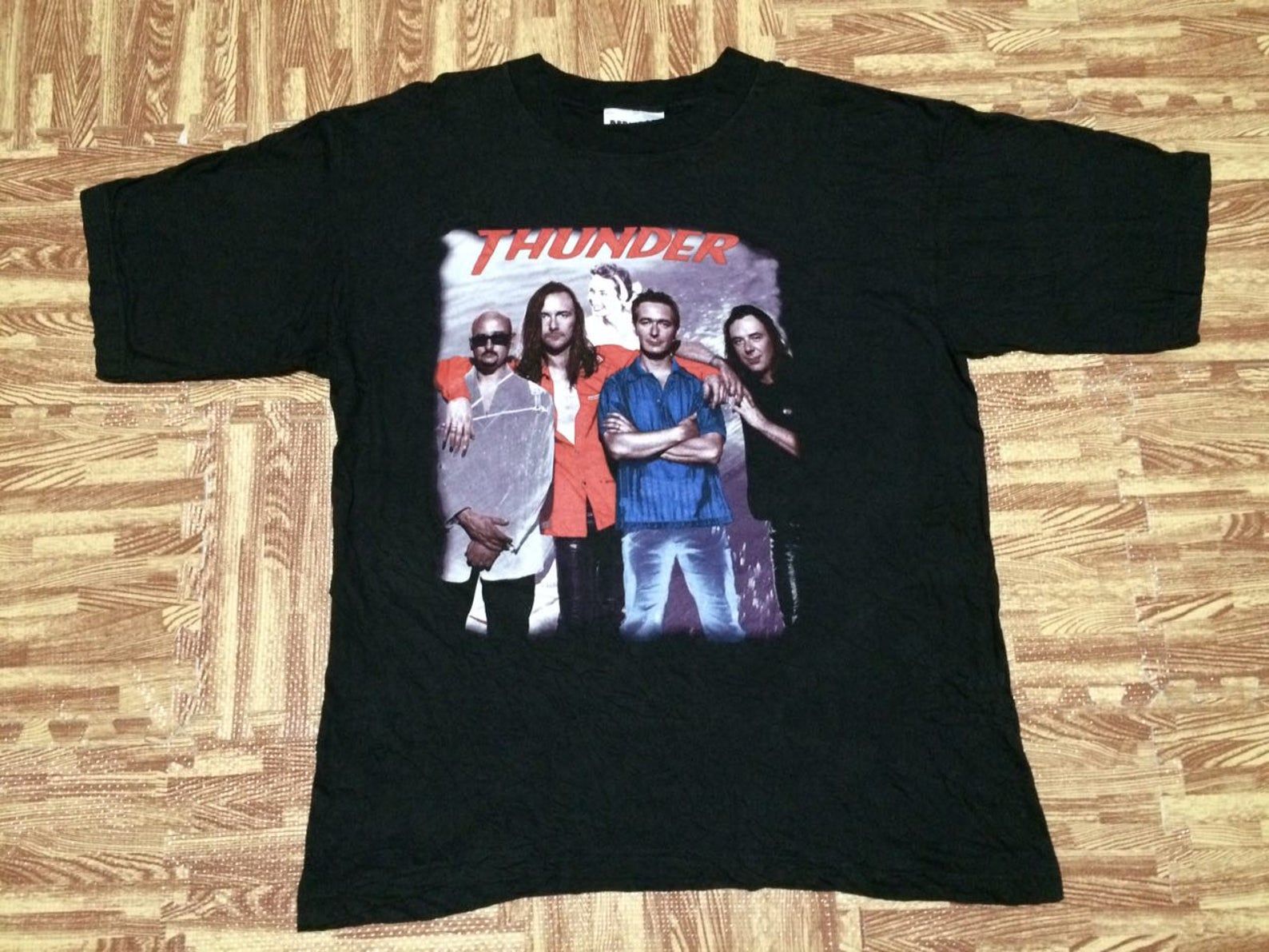 Vintage 90S Thunder Rock Band World Tour T Shirt