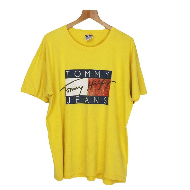 Vintage 90S Tommy Hilfiger Big Flag Logo T Shirt