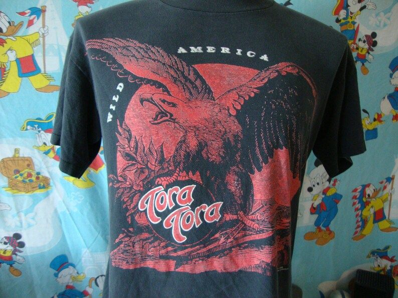 Vintage 90S Tora Tora Wild America 1992 Concert Tour Band Tee