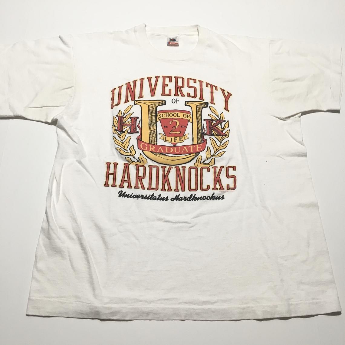 Vintage 90s University of Hardknocks shirt