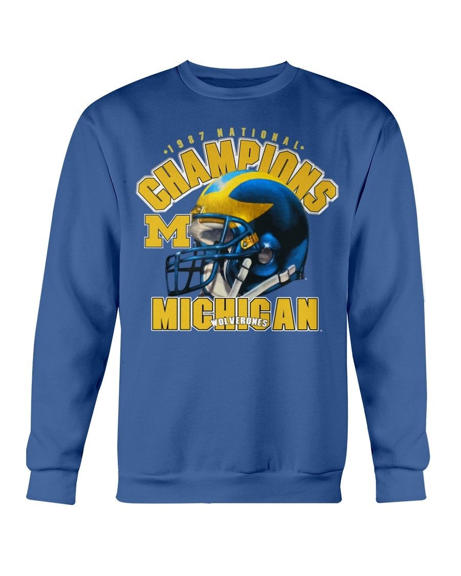 Vintage 90S University Of Michigan Football Champions Sweatshirt 211014