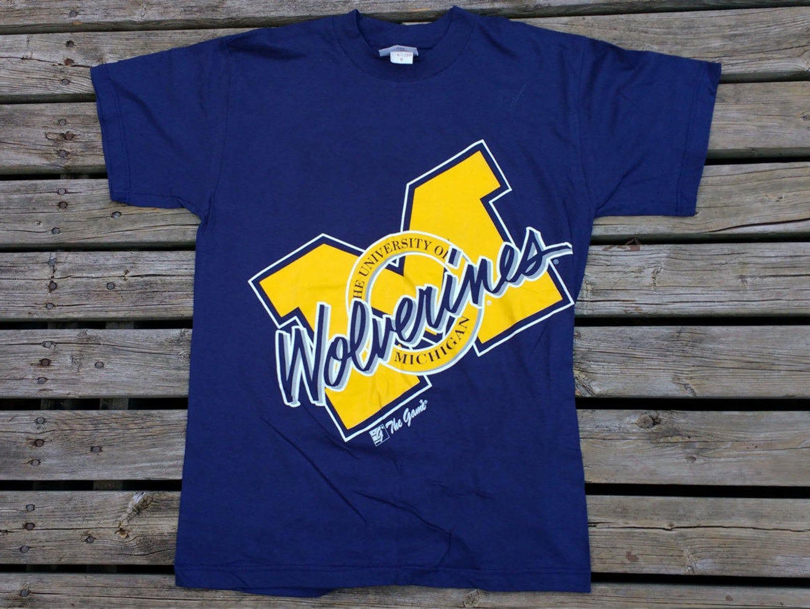 Vintage 90'S University Of Michigan Wolverines T-Shirt Made In Canada By The Game