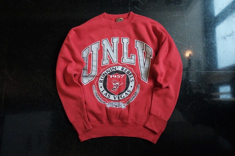 Vintage 90S University Of Nevada Las Vagasrunnin Rebels Sweatshirt