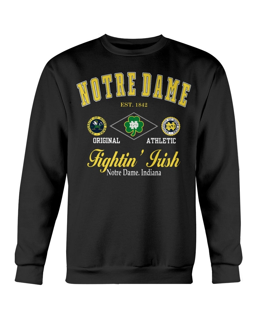 Vintage 90S University Of Notre Dame Fighting Irish Sweatshirt 211019