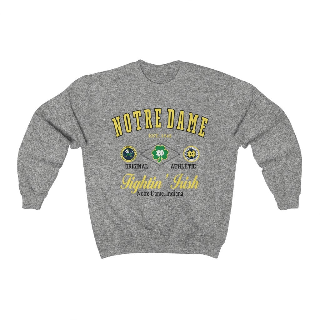 Vintage 90S University Of Notre Dame Fighting Irish Sweatshirt 211221